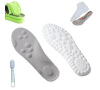 4D Cloud Technology Insole Super Soft, Besaturate 4d Plantillas Ultracómodas Plantilla de Masaje para Soporte de Pie y Articulaciones (Gris, 44-45)