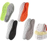 4D Constant Temperature Comfort Starter U-Shape Insoles, 4D Memory Foam Insoles,Breathable Strong Arch Support Insoles Inserts - High-Elastic, Shock-Absorbing Insoles (4 Pairs, 41-42)