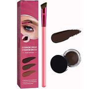 4D Hair Stroke Brow Stamp Brush,Multifunction Ultra-thin Angled Realistic Eyebrow Brush,Rhombus Angled Eyebrow Brush,Eye Brow Concealer Contour Brush (Taupe)