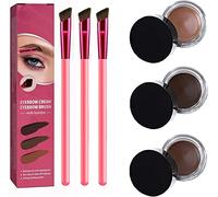 4D Hair Stroke Brow Stamp Brush,Multifunction Ultra-thin Angled Realistic Eyebrow Brush,Rhombus Angled Eyebrow Brush,Eye Brow Concealer Contour Brush (3pcs)