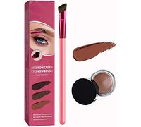 4D Hair Stroke Brow Stamp Brush,Multifunction Ultra-thin Angled Realistic Eyebrow Brush,Rhombus Angled Eyebrow Brush,Eye Brow Concealer Contour Brush (Light Brown)