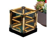 4D Infinite Mirror Cube LED Lamp, Touch Dimmable Rechargeable Abyss Night