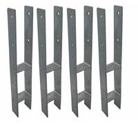 4er Set Ancla-H Poste Portador Galvanizada 101/600MM Vigas en H Anclaje de Poste
