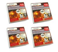 4er Set Guirnalda de Luces 100 Leds Blanco Cálido Filamento Luces de Navidad