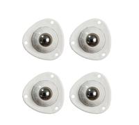 4er Set Mehrzweck-Rollenrollen - Selbstklebende Möbelrollen Aus Kohlenstoffstahl & ABS | 360° Drehbar Für Aufbewahrungsboxen & Kleine Möbel | Hohe Tragkraft, Weiß, 3,2x3,2x1,3cm