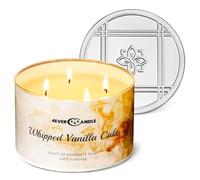 4EVER CANDLE Velas perfumadas a pastel de vainilla batida, velas de soja de 18oz Velas grandes no tóxicas de 4 mechas, más de 50 horas de combustión, eventos y decoración del hogar