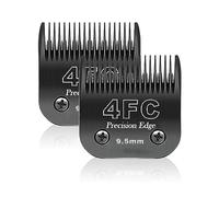4F - Cuchilla de repuesto para aseo de perros, compatible con las series Heiniger/MOSER Max45 /Andis/Oster A5/Wahl 10KM Series Recortadora para perros, tamaño 4F 3/8" (9,5 mm), longitud de corte, 2