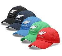 4F Lightweight Running Cap Gorra, Hombre, Rojo, S-M