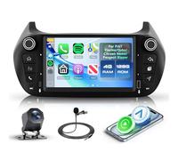 4G+128G Android Radio Coche para FIAT Fiorino/Qubo/Citroen Nemo/Peugeot Bipper, 7'' Pantalla IPS con Carplay Android Auto Inalámbrico Navegación GPS Mirror Link BT WiFi/FM/RDS/EQ Controles del Volante