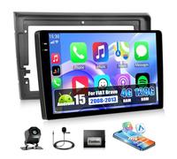 4G+128G CAMECHO Android Radio Coche para FIAT Bravo 2008-2013 con Carplay Inalámbrico Android Auto, Radio para Coche de 9 Pulgadas 2Din con GPS Navi WiFi Bluetooth FM/RDS Radio EQ SWC AHD Cámara&Mic