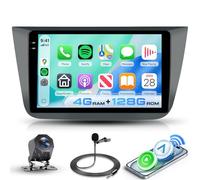 4G+128G Hodozzy Radio para Seat Altea 2004-2016/Toledo 2004-2009 con Carplay Android Auto Mirror Link, Pantalla Táctil 9 Pulgadas con Navegación GPS Bluetooth WiFi DSP Radio Coche 2 Din FM/RDS, Cámara