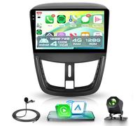 4G+128G Inalámbrico Carplay Android 15 Radio de Coche para Peugeot 207 2006-2015 9 Pulgadas Incell Touchscreen Radio Coche Android Auto GPS Navi WiFi Mirror Link Bluetooth FM/RDS EQ/SWC Cámara Trasera