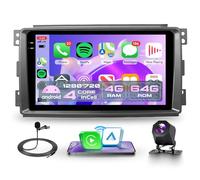 4G+128G Inalámbrico Carplay Android Radio Coche para Mercedes Benz Smart Fortwo 451 2005-2010 9 Pulgadas Incell Pantalla Radio Coche Android Auto GPS Navi WiFi Bluetooth FM/RDS EQ/SWC Cámara Trasera