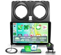 4G+128G Inalámbrico Carplay Android Radio Coche para Nissan Qashqai J10 2006-2016 9 Pulgadas Incell Pantalla Radio Coche Android Auto GPS Navi WiFi Bluetooth Mirror Link FM/RDS EQ/SWC Cámara Trasera