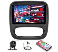 [4G+128G] Inefala Android 15 Radio Coche para Renault Trafic 2014-2023/Opel Vivaro 2014-2019 con Wireless Carplay Android Auto, 9" Pantalla Autoradio con GPS WiFi RDS/FM Bluetooth Cámara Trasera Mic