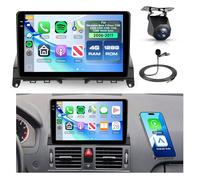 4G+128G Radio Coche para Mercedes Benz C-Class C180 C200 C230 C250 C300 C350 W204 S204 2006-2011 9" IN-CELL Wireless Carplay Android Radio Android Auto GPS Mirror Link Bluetooth WiFi FM Cámara Trasera