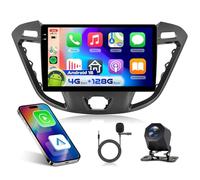 4G 128G VECHTEL 9" Radio para Coche con Bluetooth para Ford Transit Tourneo Custom 2013-2021 Carplay Android Auto,GPS,RDS/FM Radio con cámara de visión Trasera