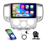 4G 128G VECHTEL 9" Radio para Coche con Bluetooth para Nissan NV200 2014-2018 Carplay Android Auto,GPS,RDS/FM Radio con cámara de visión Trasera