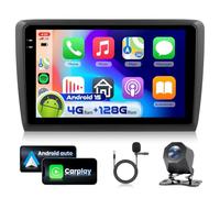 4G 128G VECHTEL 9" Radio para Coche con Bluetooth para Seat Ibiza 2016-2017 Carplay Android Auto,WiFi GPS,RDS/FM Radio con cámara de visión Trasera AHD