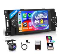 4G+64G 8 Core Inalámbrico Carplay Android Radio Coche para Jeep Compass Chrysler 300C PT Cruiser Grand Cherokee Dodge RAM 1500 2500 6.2 Pulgadas Radio Android Auto GPS Navi WiFi Bluetooth FM/RDS/DSP