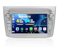 4G+64G 8Core CAMECHO Android 13 para Alfa Romeo Mito 2008-2016 con Navi Carplay Android Auto, 7 Pulgadas Pantalla Doble DIN autoradio con Bluetooth FM RDS