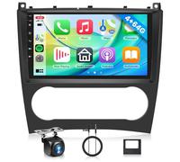 4G+64G 9'' Android Radio Coche para Mercedes Benz Class C/GLK W203 W209 C180 C200 C203 C209 A209 2004-2011 con Carplay Android Auto Inalámbrico Navegación GPS Mirror Link Bluetooth WiFi/FM/RDS/EQ/SWC