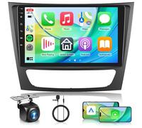 4G+64G 9'' Android Radio Coche para Mercedes Benz E/G/CLK/CLS Class W209 W211 W219 W463 2002-2010 con Carplay Android Auto Inalámbrico Nav. GPS Mirror Link Bluetooth WiFi/FM/RDS/EQ/SWC Cámara Trasera