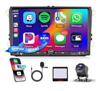 4G+64G 9 Pulgadas Radio de Coche para VW Golf 5 Golf 6 Passat Polo Tiguan Touran Caddy Skoda Seat con Carplay Android Auto Wireless Mirror Link Bluetooth FM/RDS USB/AUX/EQ/SWC Cámara Trasera