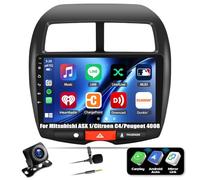 4G+64G Android 13 Pantalla de 10.1 Pulgadas Autoradio para Mitsubishi ASX 1/Citroen C4/Peugeot 4008 con Carplay Inalámbrico Android Auto Bluetooth GPS WiFi Mirror Link FM/RDS EQ SWC+Cámara Trasera