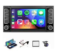 4G+64G Android 13 Radio Coche para VW Touareg 2004-2011/Transporter T5 Multivan 2004-2009, 7 pulg. HD Pantalla Táctil Radio con Carplay Android Auto Inalámbrico GPS WiFi USB Bluetooth FM RDS Cámara