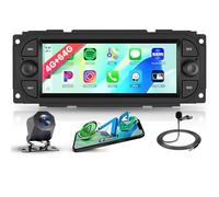4G+64G Android Radio Coche para Jeep Grand Cherokee Wrangler Liberty Chrysler Grand Voyager 300M PT Cruiser RAM 1500 2500 Wireless Carplay Android Auto 6.86 Pulgadas Radio GPS WiFi Bluetooth FM/RDS EQ
