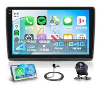 4G+64G Android Radio Coche para Renault Trafic 2001-2010/Opel Vivaro 2006-2010/Nissan Primastar 2006-2014 Inalámbricos Carplay Android Auto, 10 Pollici Incell Pantalla GPS WiFi Bluetooth FM/RDS EQ/SWC