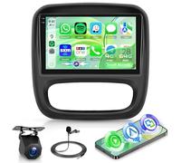 4G+64G Android Radio Coche para Renault Trafic 3 Opel Vivaro B FIAT Talento Nissan NV300 Inalámbrico Carplay Android Auto, 9 Pulgadas Incell Pantalla Radio GPS WiFi Bluetooth FM/RDS/EQ Cámara Trasera