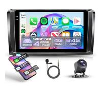 4G+64G Android Radio de Coche para Mercedes Benz ML GL W164 ML350 ML500 GL320 X164 ML280 Inalámbrico Carplay Android Auto 9 Pulgadas Incell Pantalla Radio con GPS Navi WiFi Bluetooth FM/RDS EQ/SWC/USB