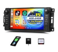 4G+64G Carplay Android 15 Car Stereo para Jeep Wrangler Compass Grand Cherokee/Chrysler 300C/Dodge Ram/Chevrolet, Radio de Coche con Pantalla de 7 Pulgadas con Android Auto GPS WiFi Bluetooth FM/RDS