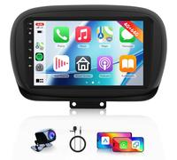 4G+64G Hodozzy Android Radio de Coche para Fiat 500X 2014-2020 con Carplay Android Auto Mirrorlink Inalámbrico, Pantalla Táctil de 9 Pulgadas con GPS Bluetooth, WiFi DSP/EQ FM/RDS Radio, Cámara