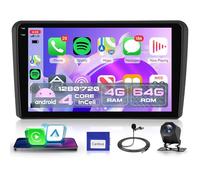 4G+64G Inalámbrico Carplay Android Radio Coche para Audi A3 S3 RS3 8P 8VS 8PA 9 Pulgadas Incell Pantalla Radio Coche con Android Auto GPS Navi WiFi Bluetooth Mirror Link FM/RDS EQ/SWC Cámara Trasera