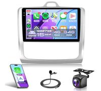 4G+64G Inalámbrico Carplay Android Radio Coche para Ford Focus Mk2 Mk3 Exi MT 2 3 2004-2011 9 Pulgadas Incell Pantalla Radio Coche Android Auto GPS Navi WiFi Bluetooth FM/RDS EQ/USB/SWC Cámara Trasera