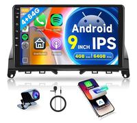 4G+64G Inalámbrico Carplay Android Radio Coche para Mercedes Benz C Class W204 S204 2007-2014 9 Pulgadas Radio Coche con Android Auto GPS Navi WiFi Mirror Link Bluetooth FM/RDS/32EQ/SWC Cámara Trasera