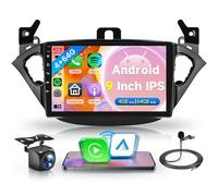 4G+64G Inalámbrico Carplay Android Radio Coche para Opel Corsa E 2015-2019/Opel Adam 2013-2016 9 Pulgadas Radio Coche con Android Auto GPS Navi WiFi Mirror Link Bluetooth FM/RDS/EQ/SWC Cámara Trasera