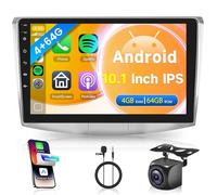 4G+64G Inalámbrico Carplay Android Radio Coche para VW Magotan/CC Passat B7/B6 2010-2015 10 Pulgadas Radio Coche con Android Auto GPS Navi WiFi Mirror Link Bluetooth FM/RDS/32EQ/USB/SWC Cámara Trasera
