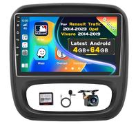 [4G+64G] Inefala Autoradio para Renault Trafic 2014-2023 Opel Vivaro 2014-2019, Radio Coche Bluetooth con Touchscreen 9" Carplay Inalámbrico Android Auto GPS WiFi RDS/FM USB SWC Cámara Trasera Mic