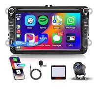 4G+64G Radio Coche Android para VW Golf 5 6 Passat Polo Tiguan Touran Caddy Skoda Seat 8 Pulgadas Radio Coche con ISO con Carplay Inalámbrico Android Auto FM/RDS/USB/AUX/EQ Bluetooth Cámara Trasera