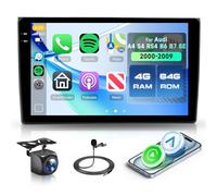 4G+64G Radio de Coche Android para Audi A4 S4 RS4 B6 B7 8E 2000-2009 9 Pulgadas Pantalla IN-Cell con Inalámbrico Carplay Android Auto Navegación GPS Mirror Link Bluetooth WiFi/FM/RDS/EQ Cámara Trasera