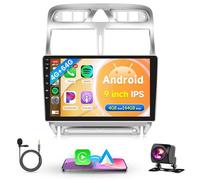 4G+64G Senza Fili Carplay Android Radio de Coche para Peugeot 307 307CC 307SW 2002-2013 9 Pulgadas Radio Coche con Android Auto GPS Navi WiFi Mirror Link Bluetooth FM/RDS/32 EQ/USB/SWC Cámara Trasera