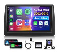 4G 64G VECHTEL 9" Radio para Coche con Bluetooth para Fiat STILO 2002-2010 Carplay Android Auto DSP EQ 1280 x 720,WiFi GPS,Radio RDS/FM 2 DIN con cámara de visión Trasera AHD