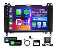 4G 64G VECHTEL 9" Radio para Coche con Bluetooth para Mercedes-Benz Classe A/B W169 B200 W639 Carplay Android Auto DSP EQ 1280 x 720,WiFi GPS,Radio RDS/FM 2 DIN con cámara de visión Trasera AHD