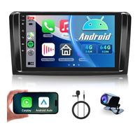 4G+64G Wireless Carplay Android 13 Radio de Coche para Mercedes Benz ML GL W164 ML350 ML500 GL320 X164 ML280 GL350 GL450 9 Pulgadas Radio con Android Auto GPS Navi WiFi Bluetooth FM/RDS Cámara Trasera