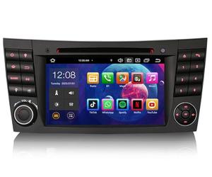4G+64GB 8-Core Android 14 Radio Coche Estéreo para Mercedes Benz E/CLS Class W211 W219 Autoradio GPS Navigador Wireless Carplay Android Auto DSP Bluetooth 5.0 A2DP WiFi Dab+IPS