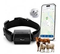 4G Collar GPS para Perros de Caza 3000mAH Batería Localizador GPS para Caballos Vacas Ovejas Animales Grandes IP66 Resistente al Agua Seguimiento en Tiempo Real, Alerta de Geocerca TK935